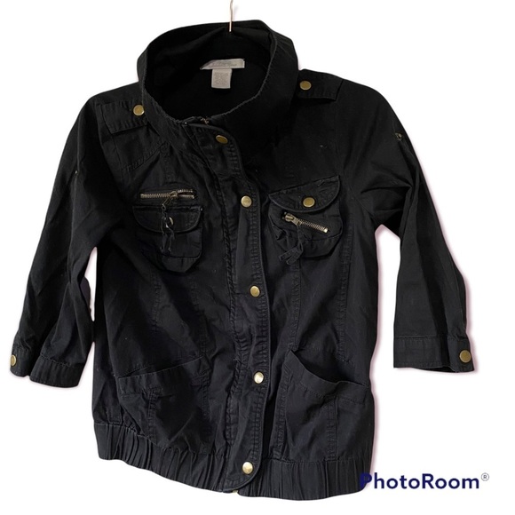 Charlotte Russe Black Jacket with Brass Hardware Details - Picture 2 of 7